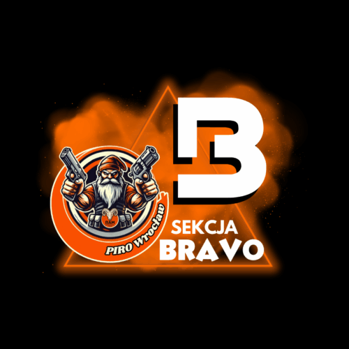 Logo Sekcji Bravo PIRO Wrocław - szkolenia strzeleckie dynamiczne i obronne